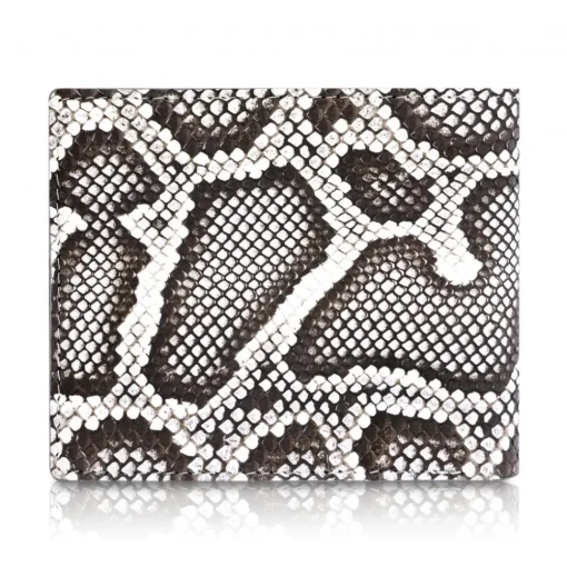 Ammoment - Python in Roccia - Leather Bifold Wallet with Center Flap - Avvenice^ Wallets