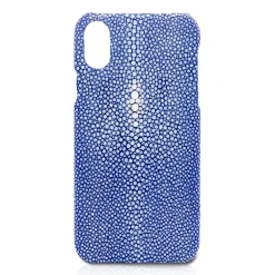 Ammoment - Stingray in Blue - Leather Cover - iPhone X - Avvenice^ Case