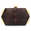 Ammoment - Stingray in Glitter Metallic Brown - Minaudiere - Leather Bag - Avvenice