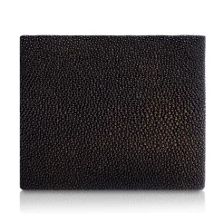 Ammoment - Stingray in Glitter Metallic Brown - Leather Bifold Wallet with Center Flap - Avvenice^ Wallets
