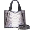 Ammoment - Vesper Bag Large in Python - Baikal Blue - Luxury High Quality Leather Bag - Avvenice^ Bags