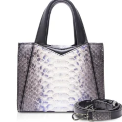 Ammoment - Vesper Bag Large in Python - Baikal Blue - Luxury High Quality Leather Bag - Avvenice^ Bags