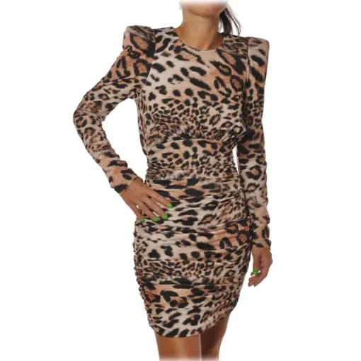 Aniye By - Spotted Sheath Dress - Black/Beige - Dress - Made in Italy - Luxury Exclusive Collection - Avvenice