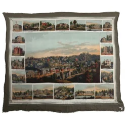 813 - Annalisa Giuntini - Silk Scarf with Citizen Landscapes - Scarves and Foulard - Scarf of High Quality Luxury - Avvenice^ Scarves