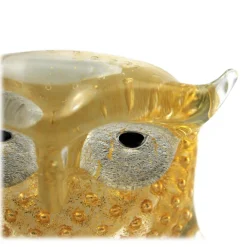 Ars Cenedese Murano - Bollinato Owl 24k Gold - White - Handcrafted Venetian Vase Handmade by Venetian Glassmasters - Luxury - Avvenice^ Home Accessories