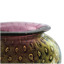 Ars Cenedese Murano - Bollinato Bown 24k Gold - Ruby - Handcrafted Venetian Vase Handmade by Venetian Glassmasters - Luxury - Avvenice^ Home Accessories