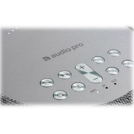 Audio Pro - A10 - Light Grey - Softly Shaped Multiroom Speaker - Airplay, Bluetooth, Wireless, AUX, WiFi - Avvenice^ Audio