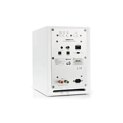Audio Pro - Addon T14 - White - High Quality Speaker - Powered Wireless Bookshelf HiFi - USB, Stereo, Bluetooth, Wireless - Avvenice
