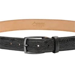 Avvenice - Astrea - Crocodile Belt - Anthracite - Handmade in Italy - Exclusive Luxury Collection -