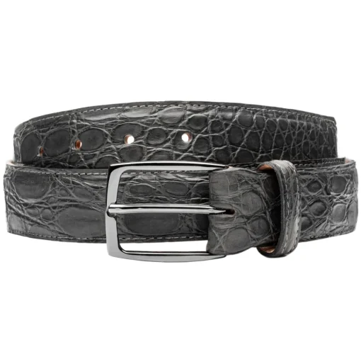 Avvenice - Astrea - Crocodile Belt - Anthracite - Handmade in Italy - Exclusive Luxury Collection -
