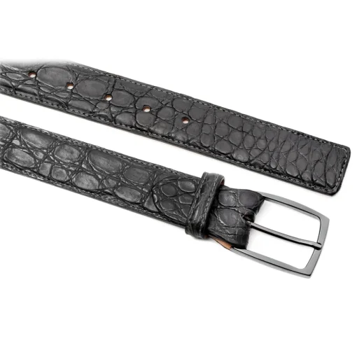 Avvenice - Astrea - Crocodile Belt - Anthracite - Handmade in Italy - Exclusive Luxury Collection -