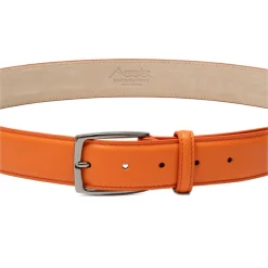 Avvenice - Astrea - Premium Leather Belt - Orange - Handmade in Italy - Exclusive Luxury Collection -