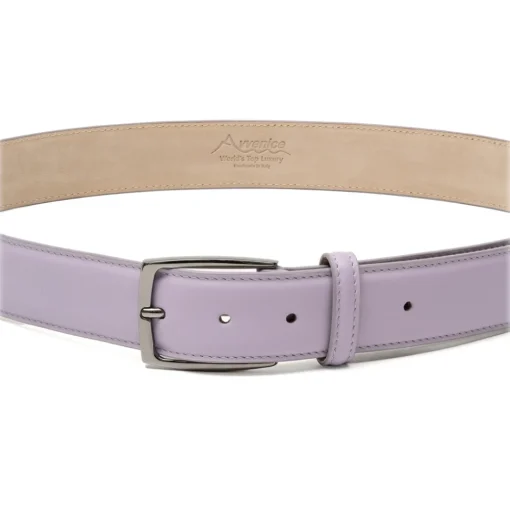 Avvenice - Astrea - Premium Leather Belt - Lilac - Handmade in Italy - Exclusive Luxury Collection -