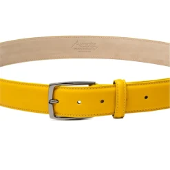 Avvenice - Astrea - Premium Leather Belt - Yellow - Handmade in Italy - Exclusive Luxury Collection -^ Belts