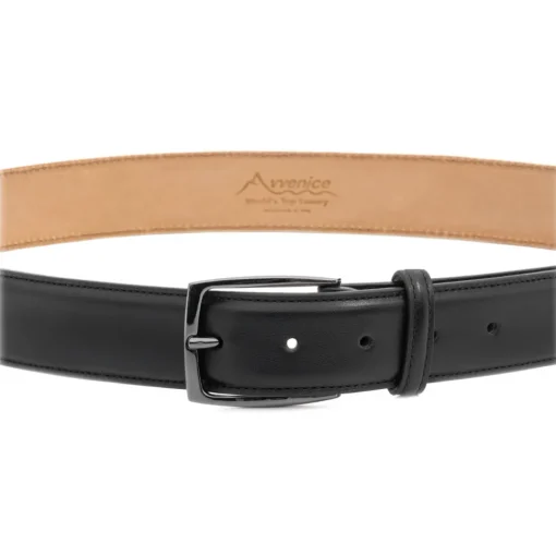 Avvenice - Astrea - Premium Leather Belt - Black - Handmade in Italy - Exclusive Luxury Collection -