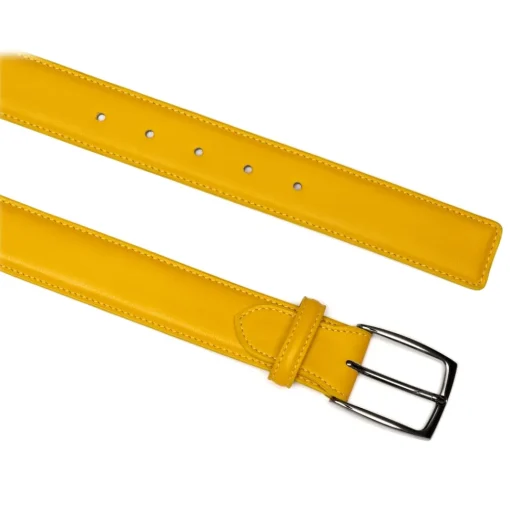 Avvenice - Astrea - Premium Leather Belt - Yellow - Handmade in Italy - Exclusive Luxury Collection -^ Belts