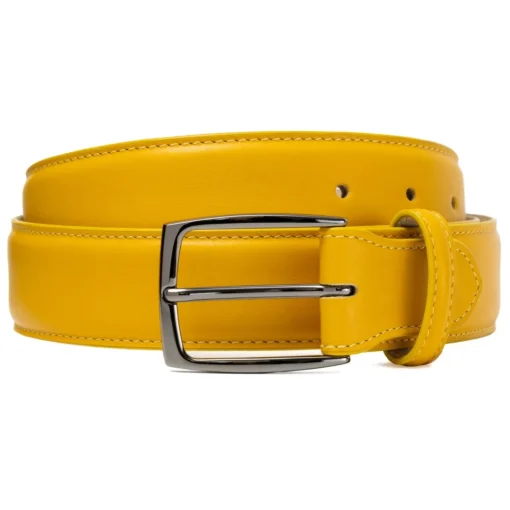 Avvenice - Astrea - Premium Leather Belt - Yellow - Handmade in Italy - Exclusive Luxury Collection -^ Belts