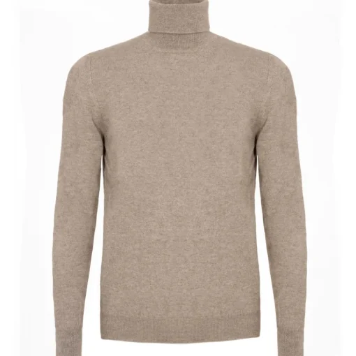 Avvenice - Athus - Man Loro Piana Cashmere Turtleneck Sweater - Tundra - Knitwear - Luxury Exclusive Collection -