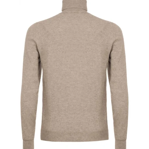 Avvenice - Athus - Man Loro Piana Cashmere Turtleneck Sweater - Tundra - Knitwear - Luxury Exclusive Collection -