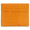 Avvenice - Crocodile Credit Card Holder - Orange - Handmade in Italy - Exclusive Luxury Collection -^ Wallets
