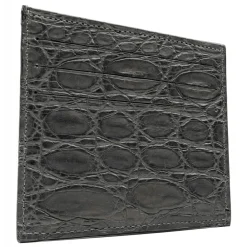 Avvenice - Crocodile Credit Card Holder - Anthracite - Handmade in Italy - Exclusive Luxury Collection -^ Wallets