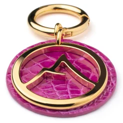 Avvenice - Crocodile Pendant - Pearly Fuchsia - Keychain - Handmade in Italy - Exclusive Luxury Collection -