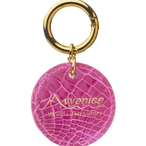 Avvenice - Crocodile Pendant - Pearly Fuchsia - Keychain - Handmade in Italy - Exclusive Luxury Collection -