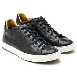 Avvenice - Crocodile Sneakers - Blue - Handmade in Italy - Exclusive Luxury Collection -