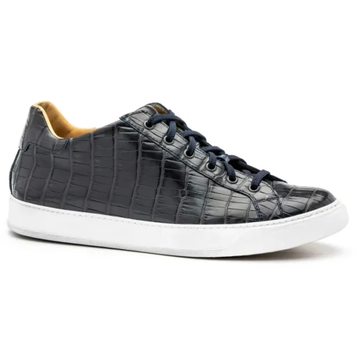 Avvenice - Crocodile Sneakers - Blue - Handmade in Italy - Exclusive Luxury Collection -