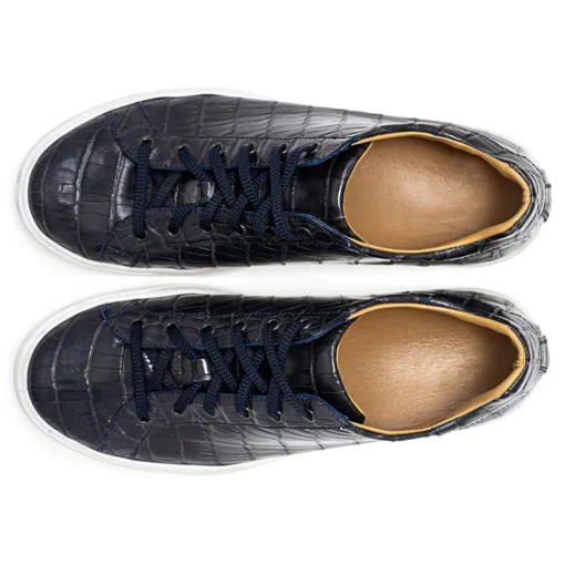 Avvenice - Crocodile Sneakers - Blue - Handmade in Italy - Exclusive Luxury Collection -