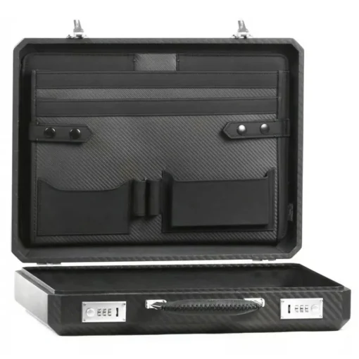 Avvenice - Evo - Business Case - Carbon Fiber Briefcase - Black - Handmade in Italy - Exclusive Luxury Collection -