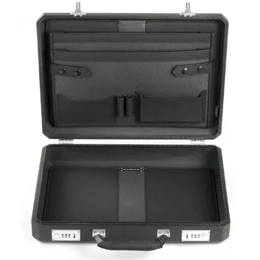 Avvenice - Evo - Business Case - Carbon Fiber Briefcase - Black - Handmade in Italy - Exclusive Luxury Collection -