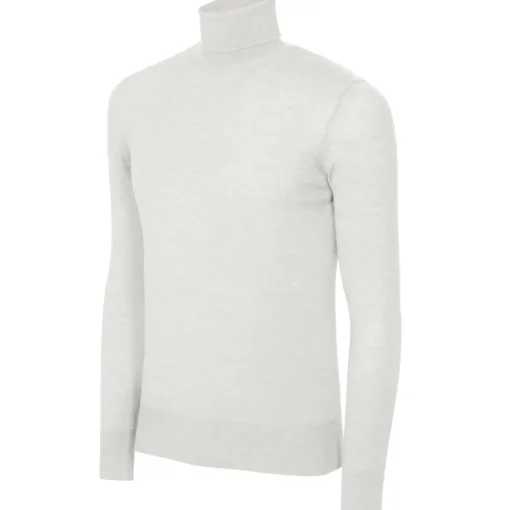 Avvenice - Finis - Man Loro Piana Extrafine Cashmere Turtleneck Sweater - White - Knitwear - Luxury Exclusive Collection -^ Knitwears