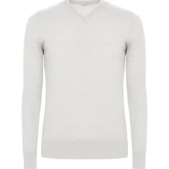 Avvenice - Finis - Man Loro Piana Extrafine Cashmere V-Neck Sweater - White - Knitwear - Luxury Exclusive Collection -^ Knitwears