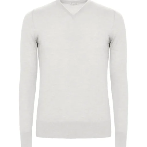 Avvenice - Finis - Man Loro Piana Extrafine Cashmere V-Neck Sweater - White - Knitwear - Luxury Exclusive Collection -^ Knitwears
