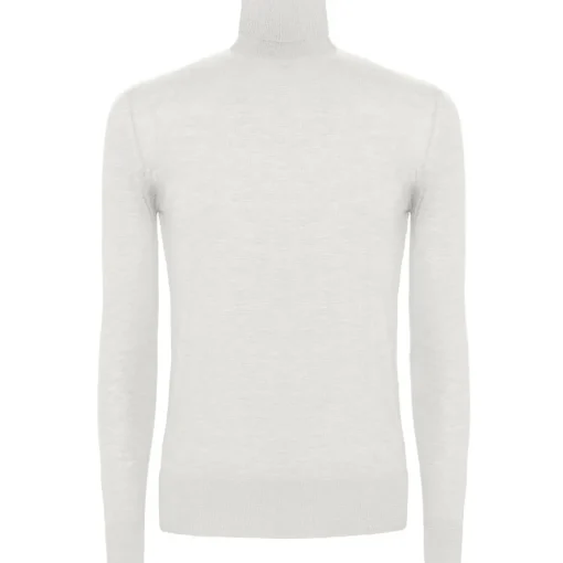 Avvenice - Finis - Man Loro Piana Extrafine Cashmere Turtleneck Sweater - White - Knitwear - Luxury Exclusive Collection -^ Knitwears