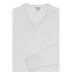 Avvenice - Finis - Man Loro Piana Extrafine Cashmere V-Neck Sweater - White - Knitwear - Luxury Exclusive Collection -^ Knitwears