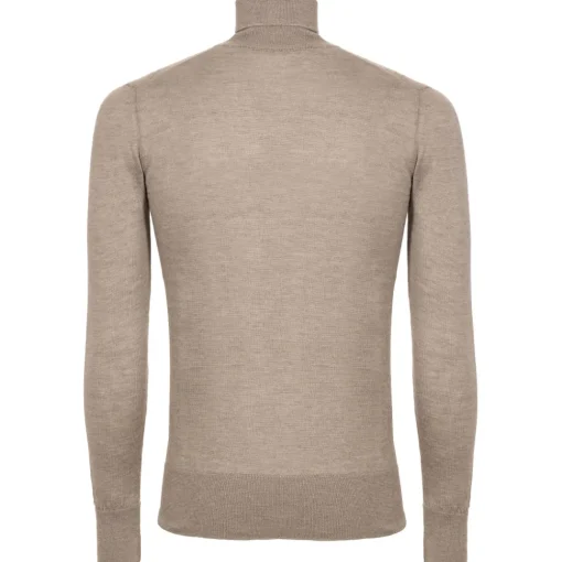 Avvenice - Finis - Man Loro Piana Extrafine Cashmere Turtleneck Sweater - Tundra - Knitwear - Luxury Exclusive Collection -