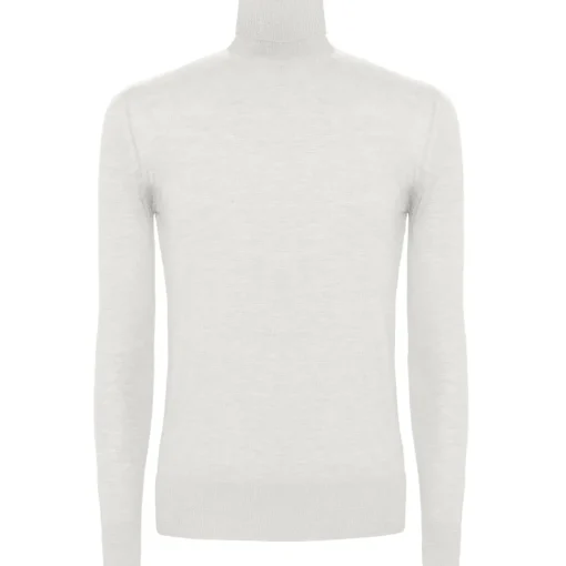 Avvenice - Finis - Man Loro Piana Extrafine Cashmere Turtleneck Sweater - White - Knitwear - Luxury Exclusive Collection -^ Knitwears