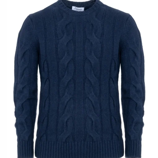 Avvenice - Heaven - Man Loro Piana Cashmere Sweater - Blue - Knitwear - Luxury Exclusive Collection -^ Knitwears