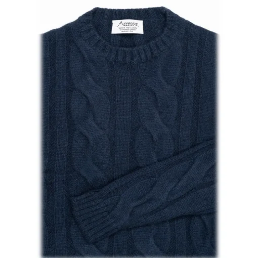 Avvenice - Heaven - Man Loro Piana Cashmere Sweater - Blue - Knitwear - Luxury Exclusive Collection -^ Knitwears