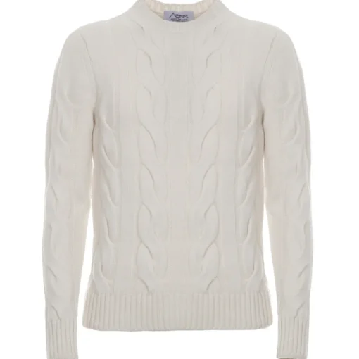 Avvenice - Heaven - Man Loro Piana Cashmere Sweater - White - Knitwear - Luxury Exclusive Collection -