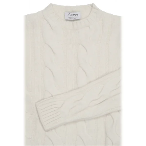 Avvenice - Heaven - Man Loro Piana Cashmere Sweater - White - Knitwear - Luxury Exclusive Collection -