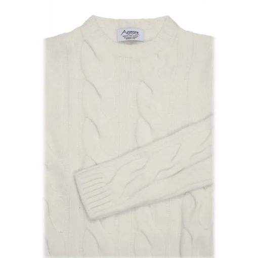 Avvenice - Heaven - Woman Loro Piana Cashmere Sweater - White - Knitwear - Luxury Exclusive Collection -^ Knitwears