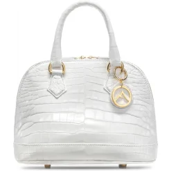 Avvenice - Imperium - Crocodile Bag - Pearly White - Handmade in Italy - Exclusive Luxury Collection -^ Bags