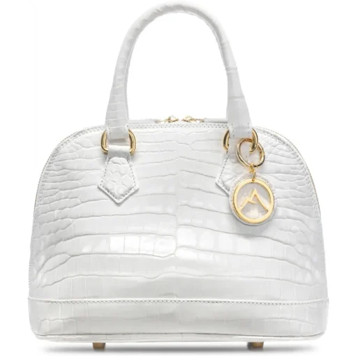 Avvenice - Imperium - Crocodile Bag - Pearly White - Handmade in Italy - Exclusive Luxury Collection -^ Bags