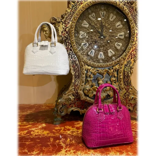 Avvenice - Imperium - Crocodile Bag - Pearly White - Handmade in Italy - Exclusive Luxury Collection -^ Bags