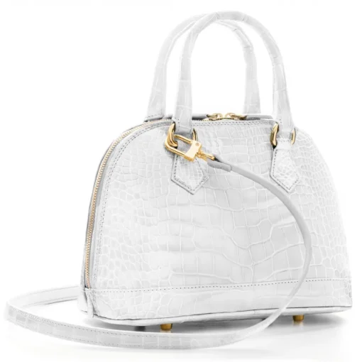 Avvenice - Imperium - Crocodile Bag - Pearly White - Handmade in Italy - Exclusive Luxury Collection -^ Bags