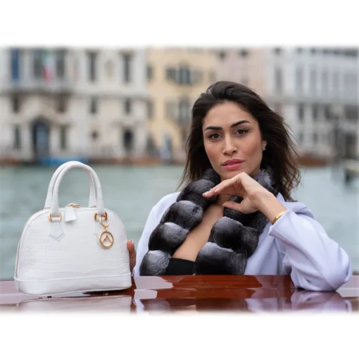 Avvenice - Imperium - Crocodile Bag - Pearly White - Handmade in Italy - Exclusive Luxury Collection -^ Bags