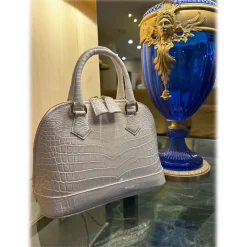 Avvenice - Imperium - Crocodile Bag - Pearly White - Handmade in Italy - Exclusive Luxury Collection -^ Bags